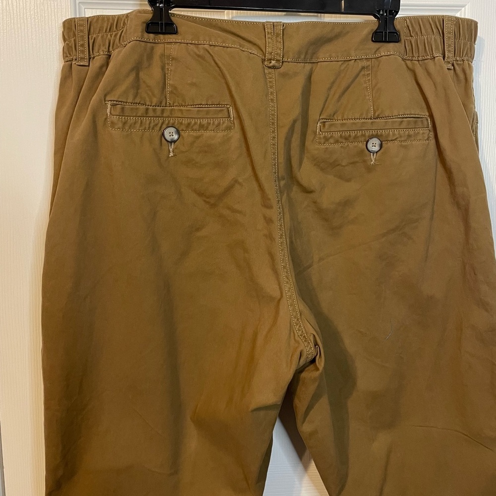 Eddie Bauer dark tan khaki ‘Blakely’ capri pants plus sz 20W - Picture 5 of 13